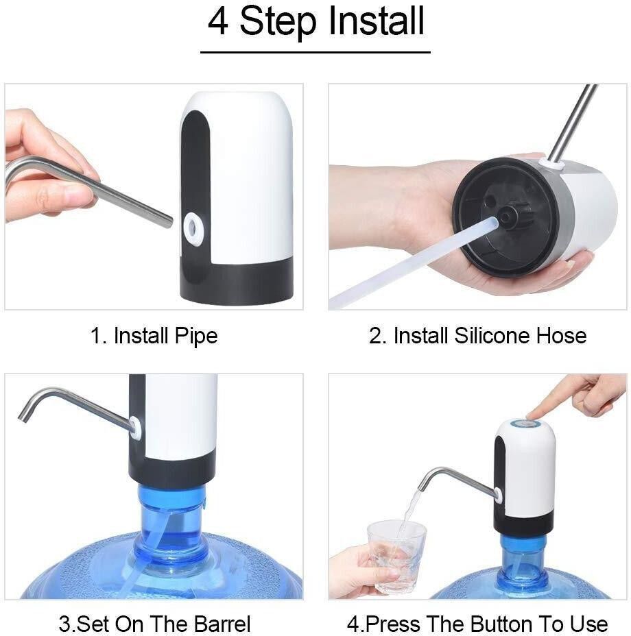 xydrozen Water Dispenser Pump, USB Charging Compatible for 5L to 20 Litre Can Centrifugal Bottled Water Dispenser-picture-14