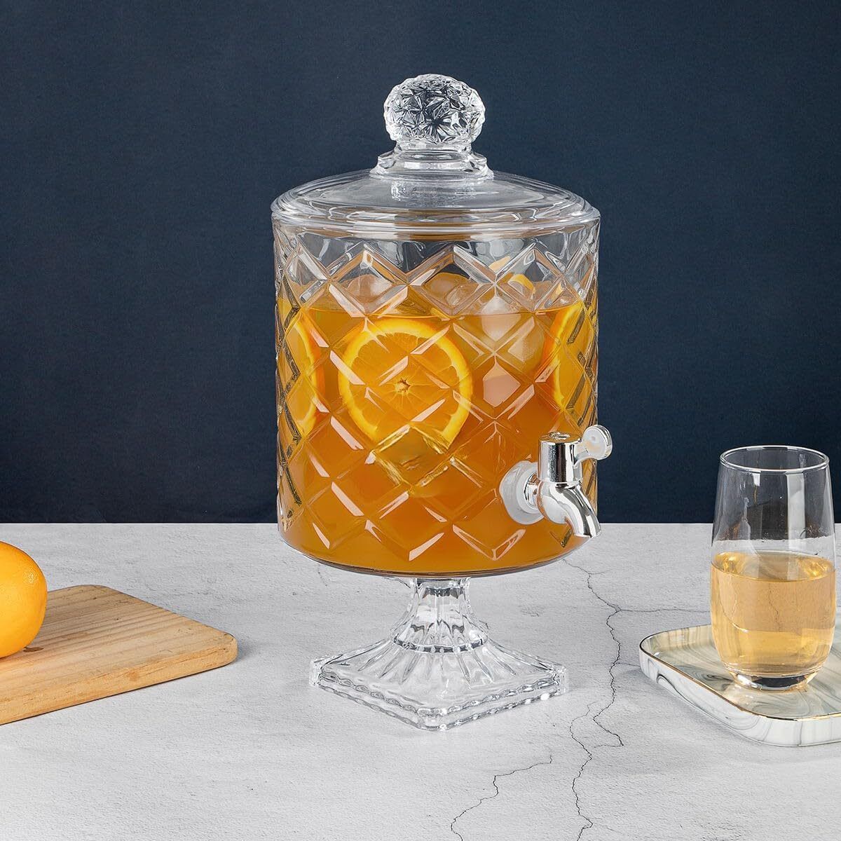 smilery 3 Litre Glass Water Dispenser with Tap - Glass Juice Dispenser - Water Pitcher Bottom Loading Water Dispenser-picture-25