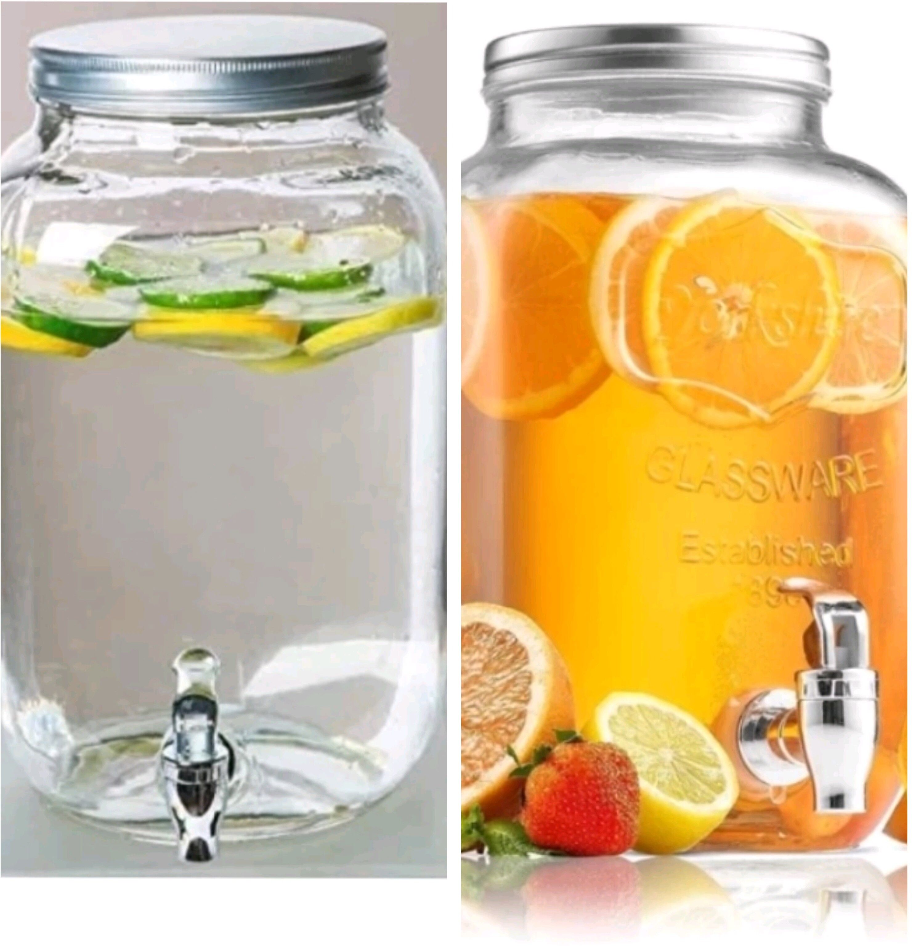 dulariya Glass Dispenser Cold Water Mason Jar Beer Dispenser Clear Beverage Dispenser Bottom Loading Water Dispenser-picture-32
