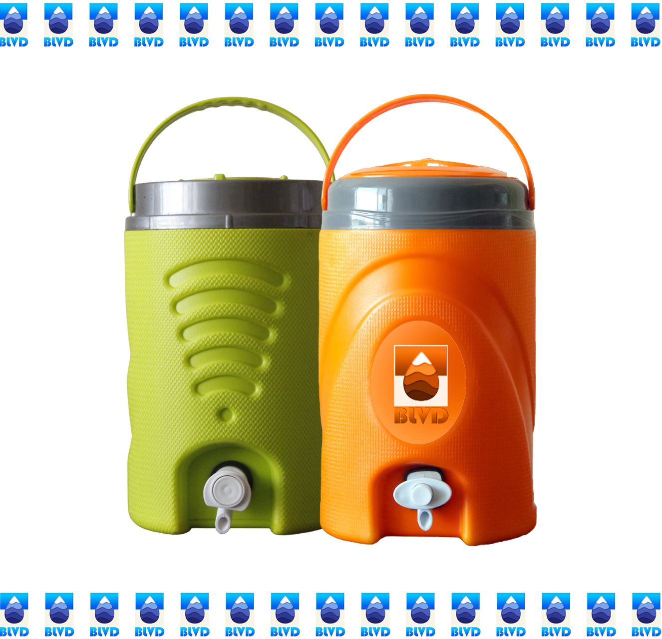 5 L Green Jug and 6L Orange jug 11 L Drum