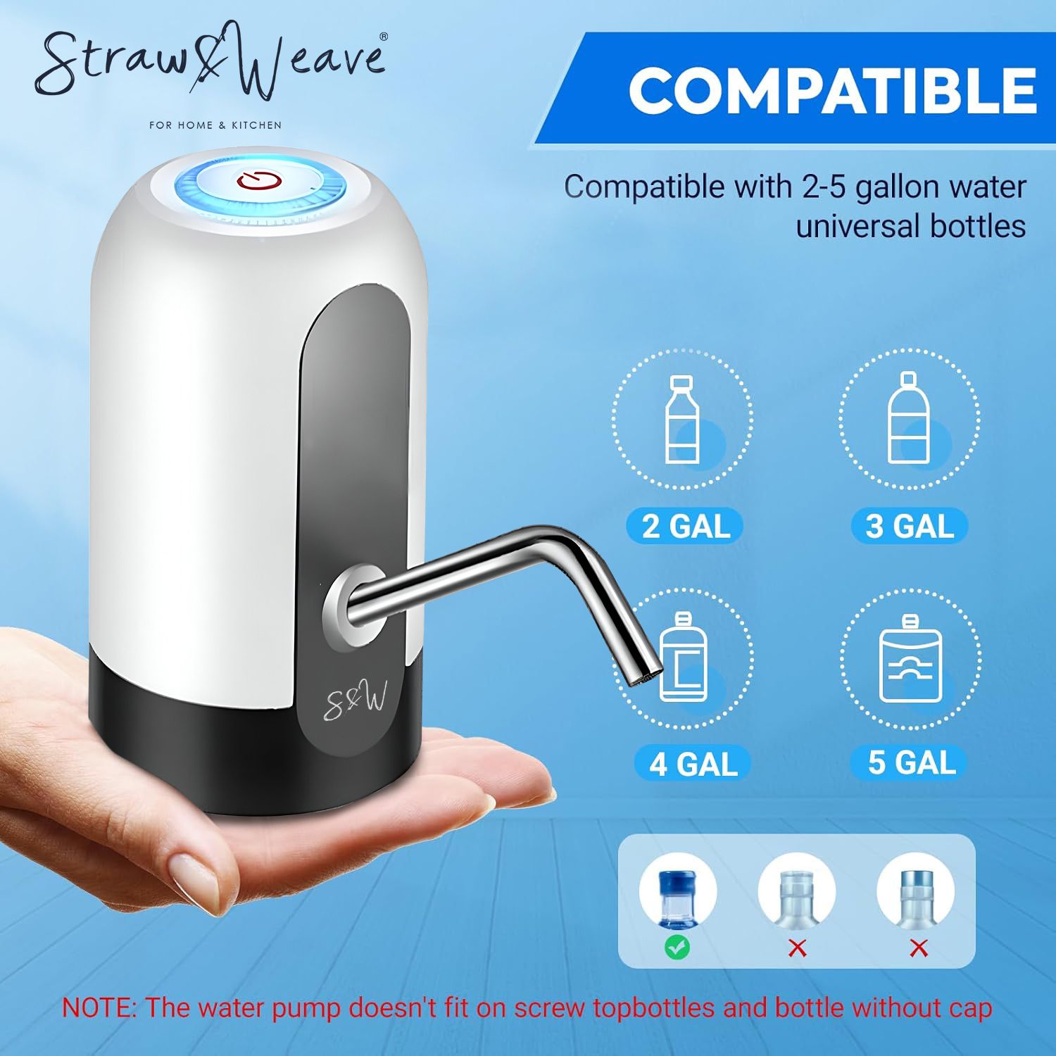 C-Type Automatic Water Dispenser Pump for 20 Litre 1 Year Warranty Bottled Water Dispenser