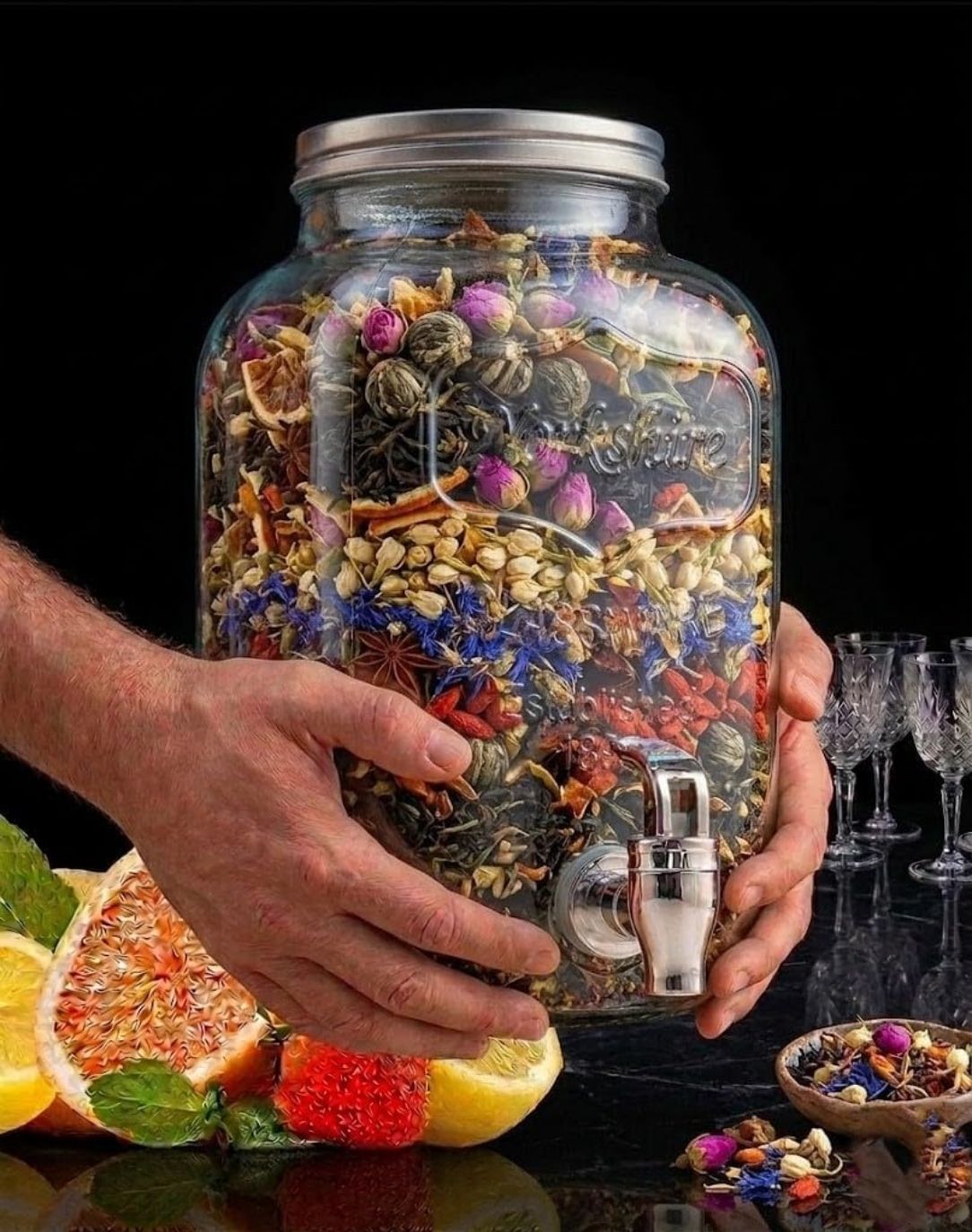 spnk Glass Beverage Dispenser With Tap Detox Water Bottom Loading Water Dispenser-picture-22