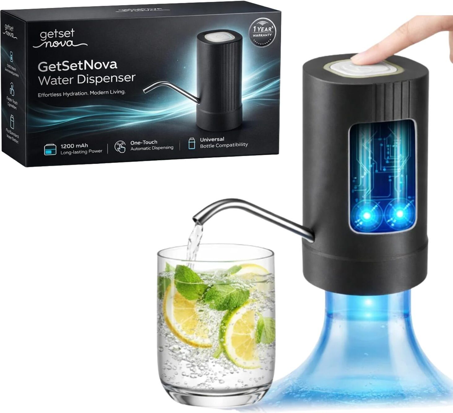 Electric Water Dispenser Pump for 20L Bottles | Rechargeable Bottled Water Dispenser-image-41