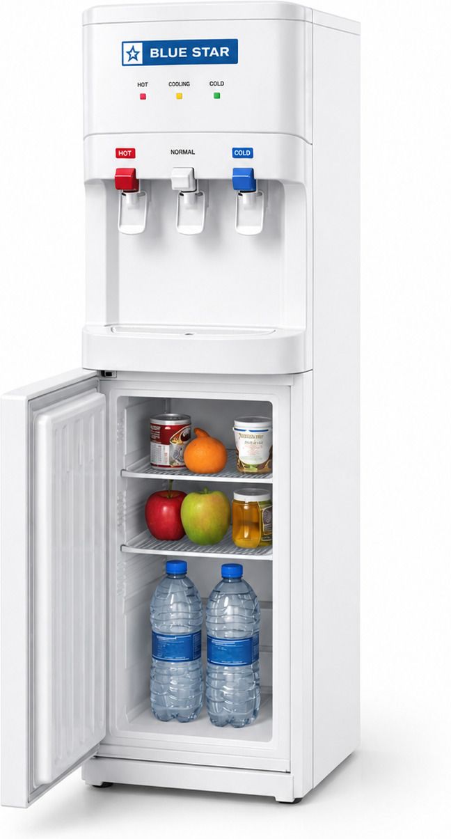 blue star Water Dispenser Hot Cold Normal with Cooling Cabinet Floor Standing Bottom Loading Water Dispenser-picture-23