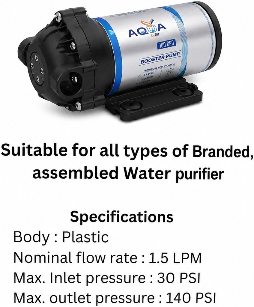 AQUA RO Booster Pump – High-Efficiency Water Pressure Booster for Homes Solid Filter Cartridge-image-42