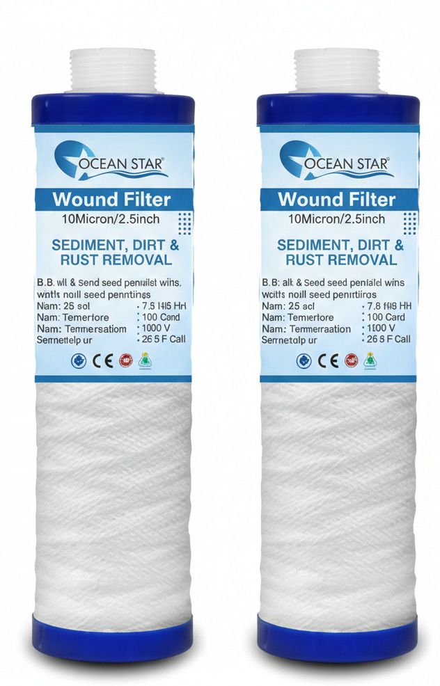 Pre Filter 9 inch Yarn Wound Filter (120 Grams) Threaded Candle Cartridge Wound Filter Cartridge-image-9