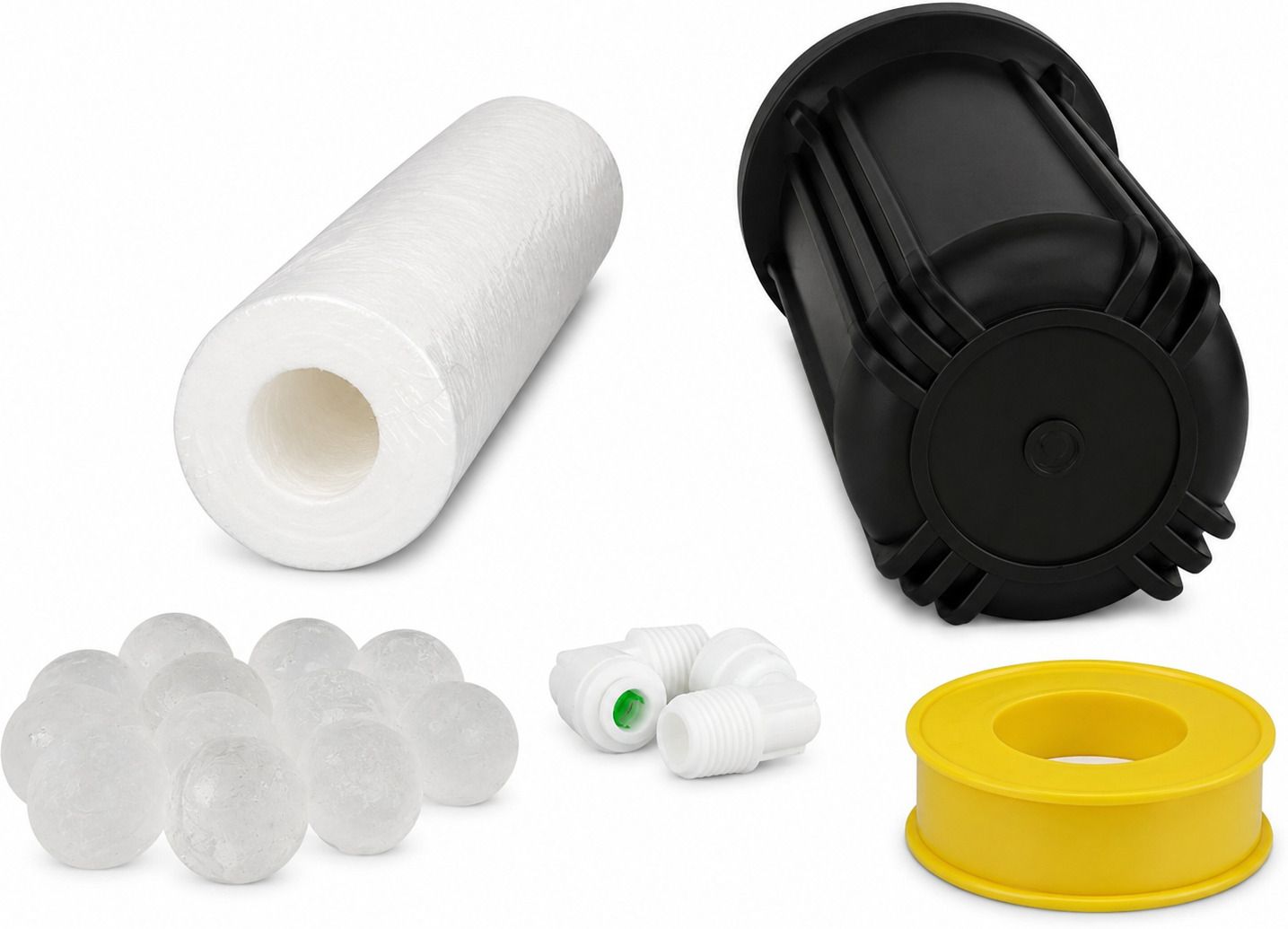 shivam enterprise 10 Inch PP Spun Filter Cartridge with Filter Housing, 10 Antiscalant Balls Solid Filter Cartridge-picture-31