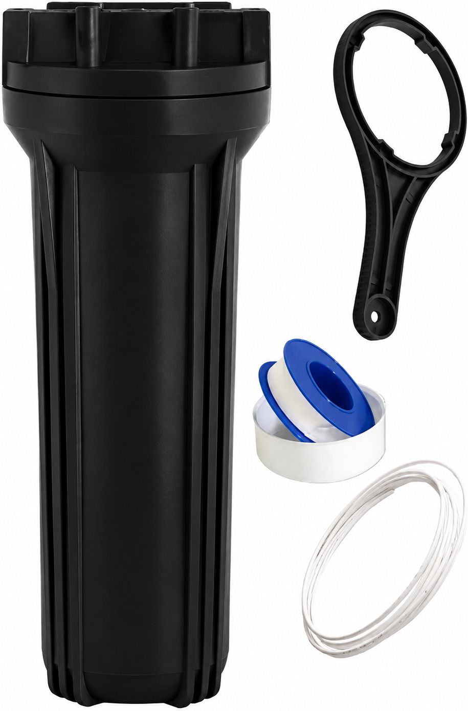 mgshop Universal 10 Inch RO Water Purifier Filter Housing Kit (Black) Solid Filter Cartridge-picture-18