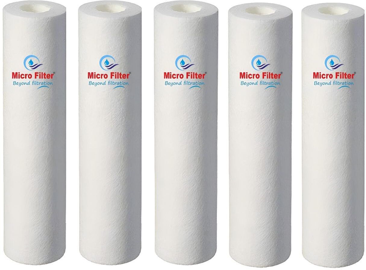 micro filter (Pack of 5) 10 Inch Spun Filter 5 Micron Polypropylene Sediment Cartridge Solid Filter Cartridge-picture-31