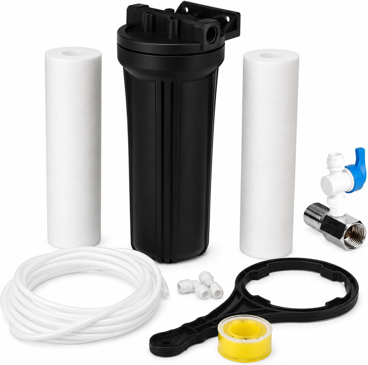 shivam enterprise RO Water Filter Housing Set with 2 PP Spun Filters & Installation Accessories Solid Filter Cartridge-picture-14