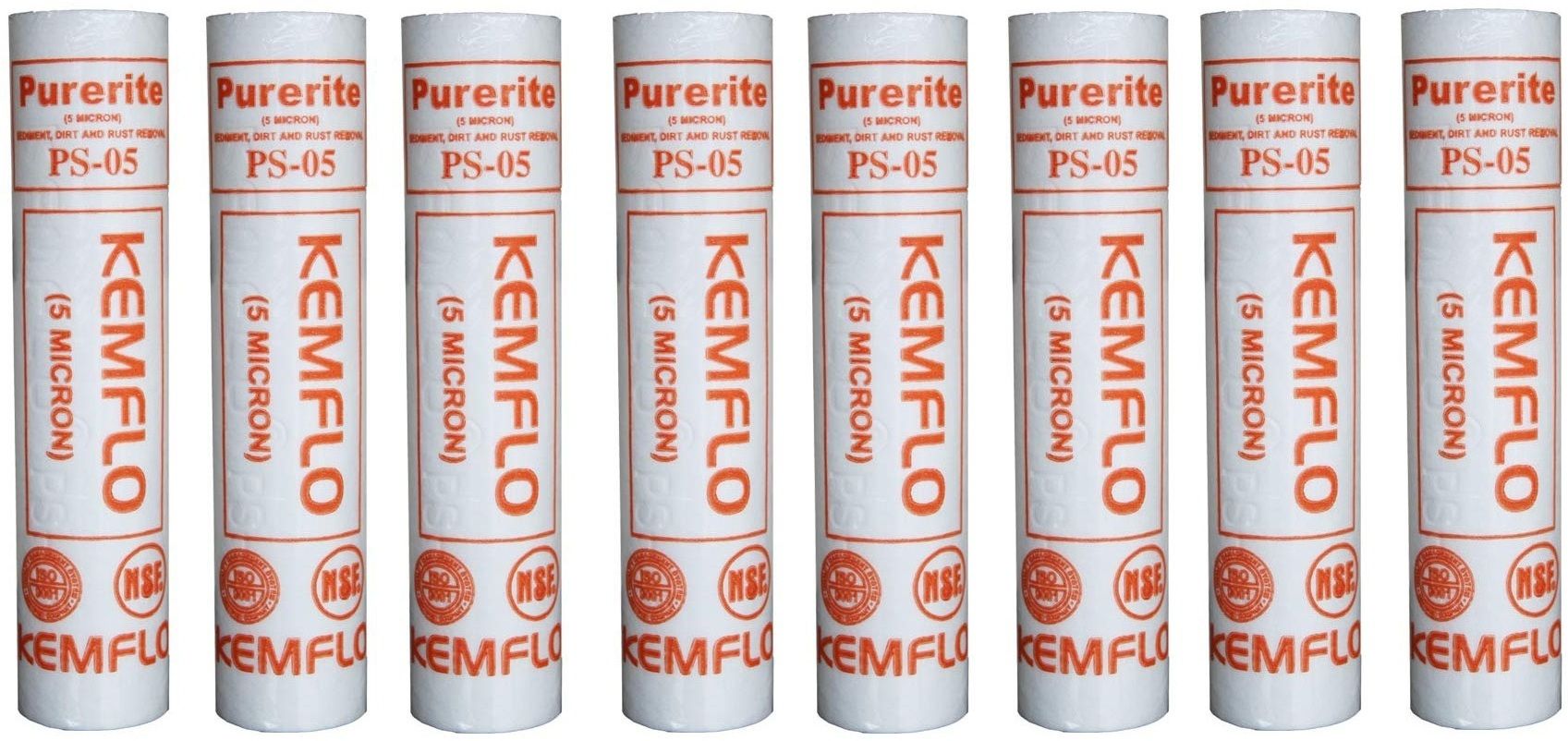 dpw Kemflow Spun Filter PP- 10inch Compatible for all Domestic Purifier(PACK OF 8) Solid Filter Cartridge-picture-11