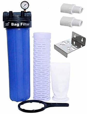 krplus Whole House Water Filter, 20 inch Bag Filter Assembly with 1 Inch Inlet-Outlet, Solid Filter Cartridge-picture-18