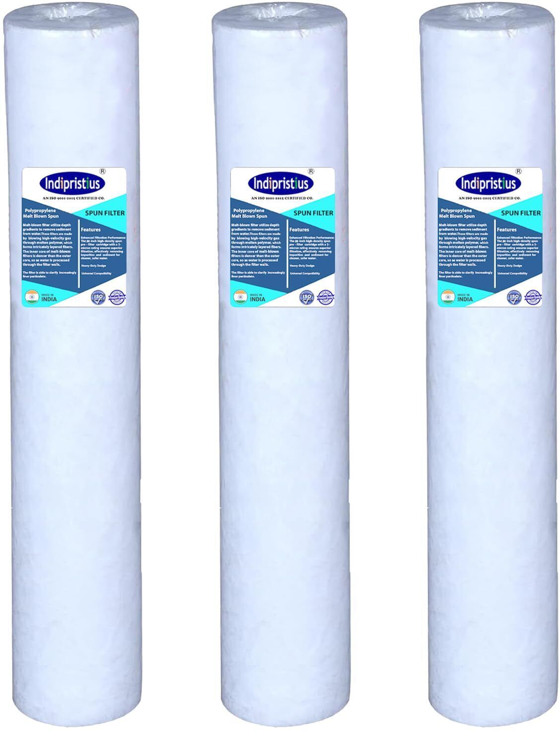 indipristius by indipristius Heavy 20"x 2.5" PP Spun Filter Cartridges 5 Micron, Spun Filter 20 inch Solid Filter Cartridge-picture-12