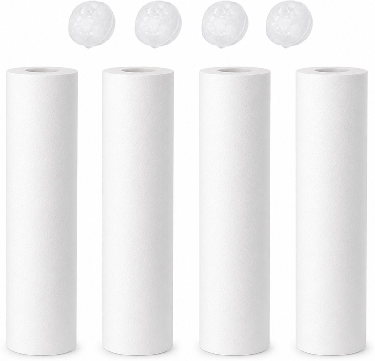 mgshop 10 Inch Spun Cartridge Filter Combo Pack of 4 with 4 Pcs Antiscalant balls Solid Filter Cartridge-picture-32