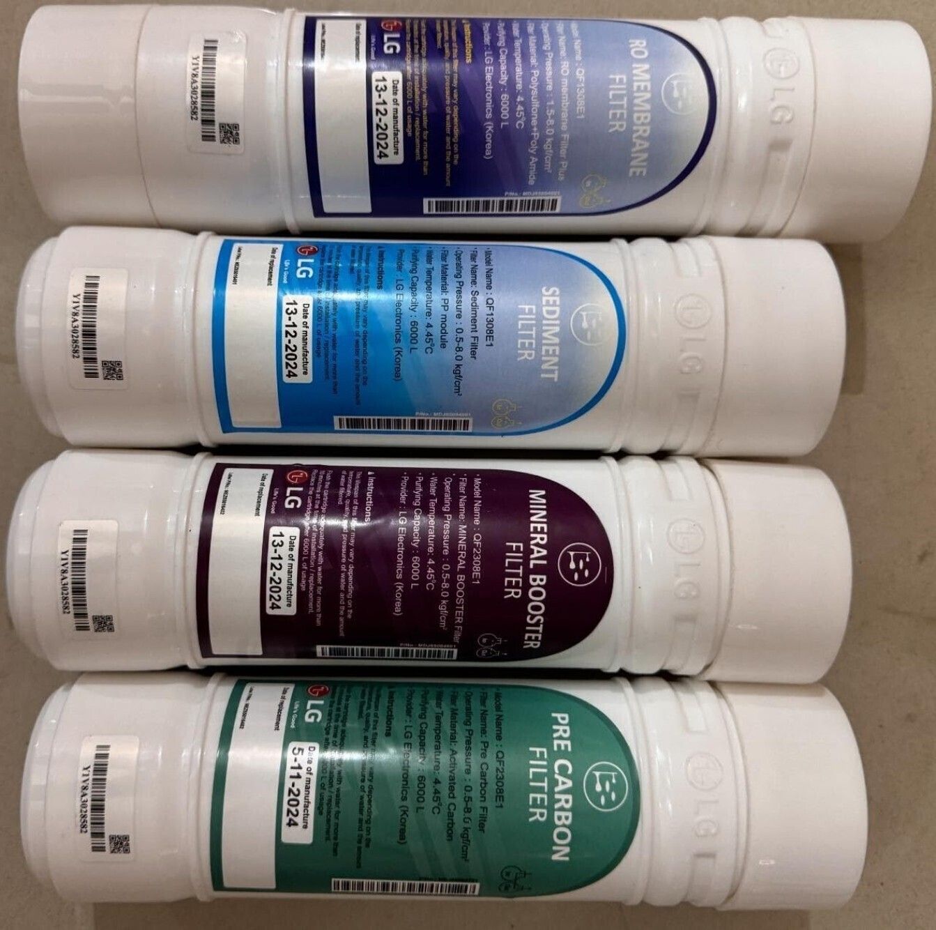 shopswell LG RO SERVICE Kit Original MEMBRANE,CARBON,SEDIMENT,FULL KIT bl35 Solid Filter Cartridge-picture-16