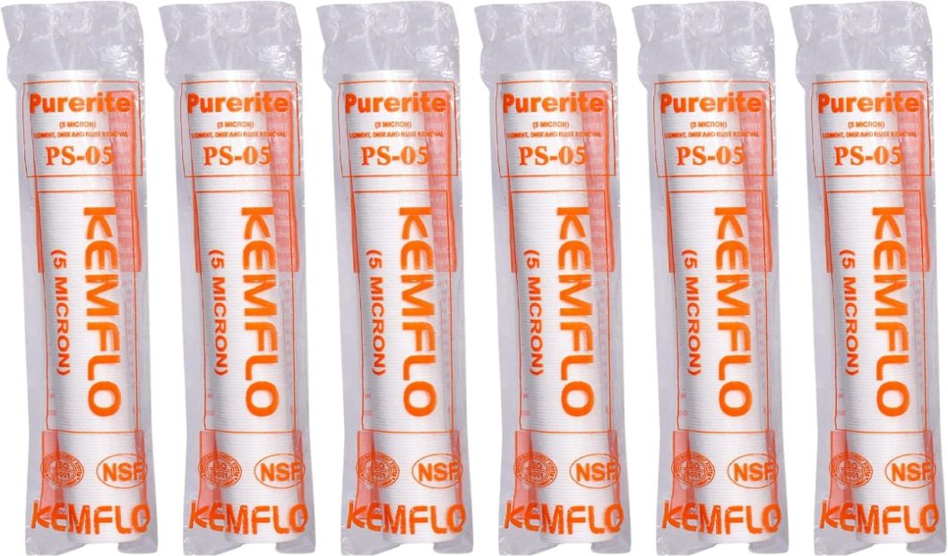 flonero by flonero PP Kemflo Purerite PS-05 5 Micron Sediment Water Filter Cartridge (Pack of 6) Solid Filter Cartridge-picture-14