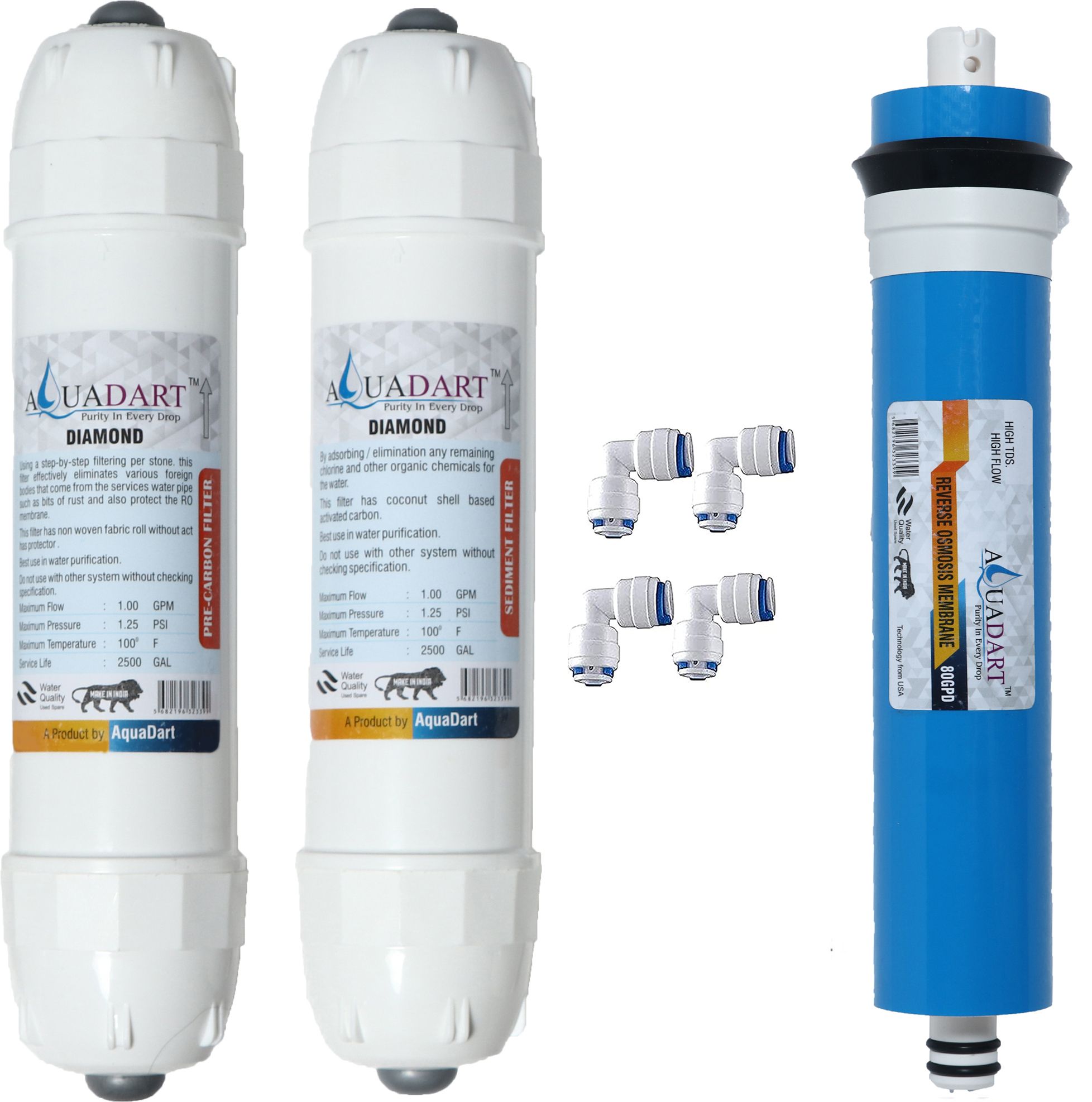 aquadart RO Service Kit 80 Solid Filter Cartridge-picture-22