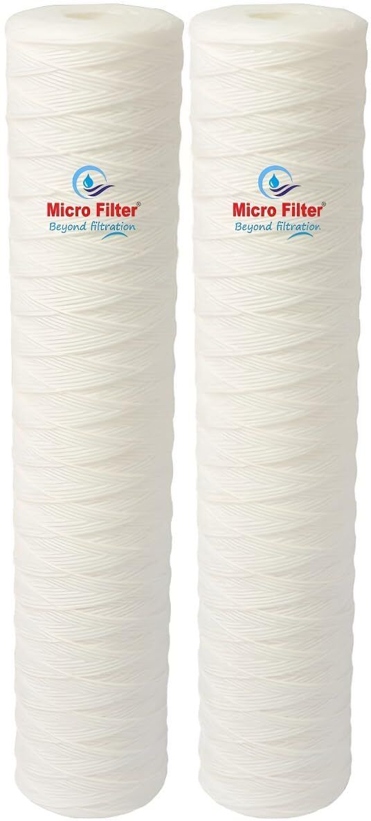 micro filter (Pack of 2) 10 Inch Wound Water Filter Cartridge Sediment Pre Filter for RO Wound Filter Cartridge-picture-40