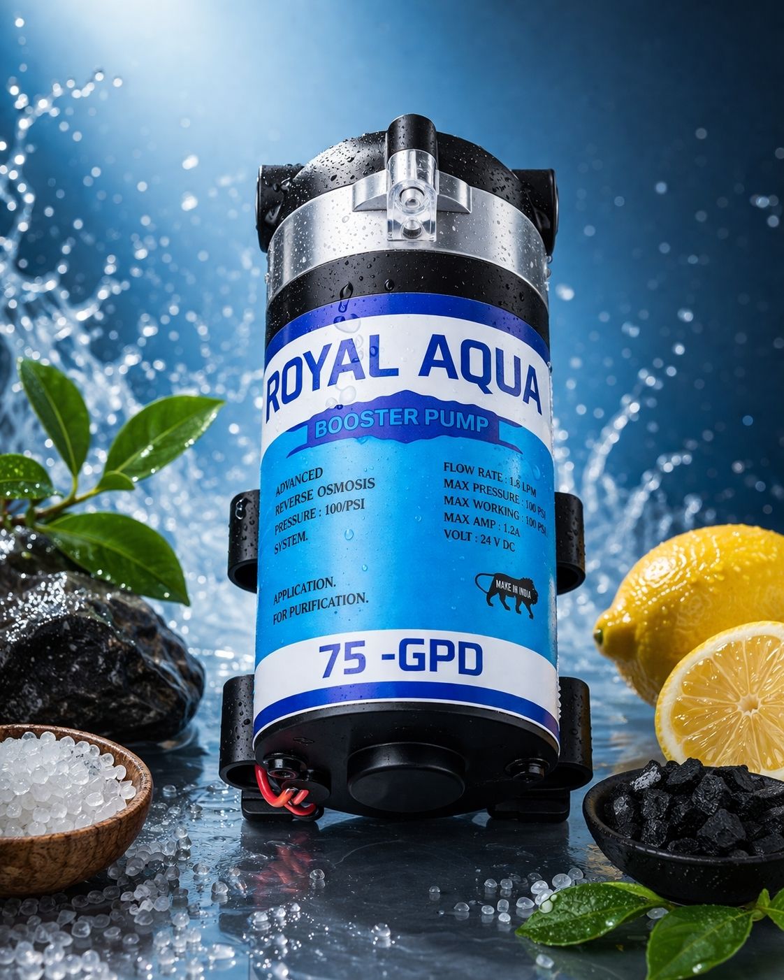 cosea Royal aqua 75 black Pump Motor 75 GPD Heavy Duty Diaphragm Motor Solid Filter Cartridge-picture-26