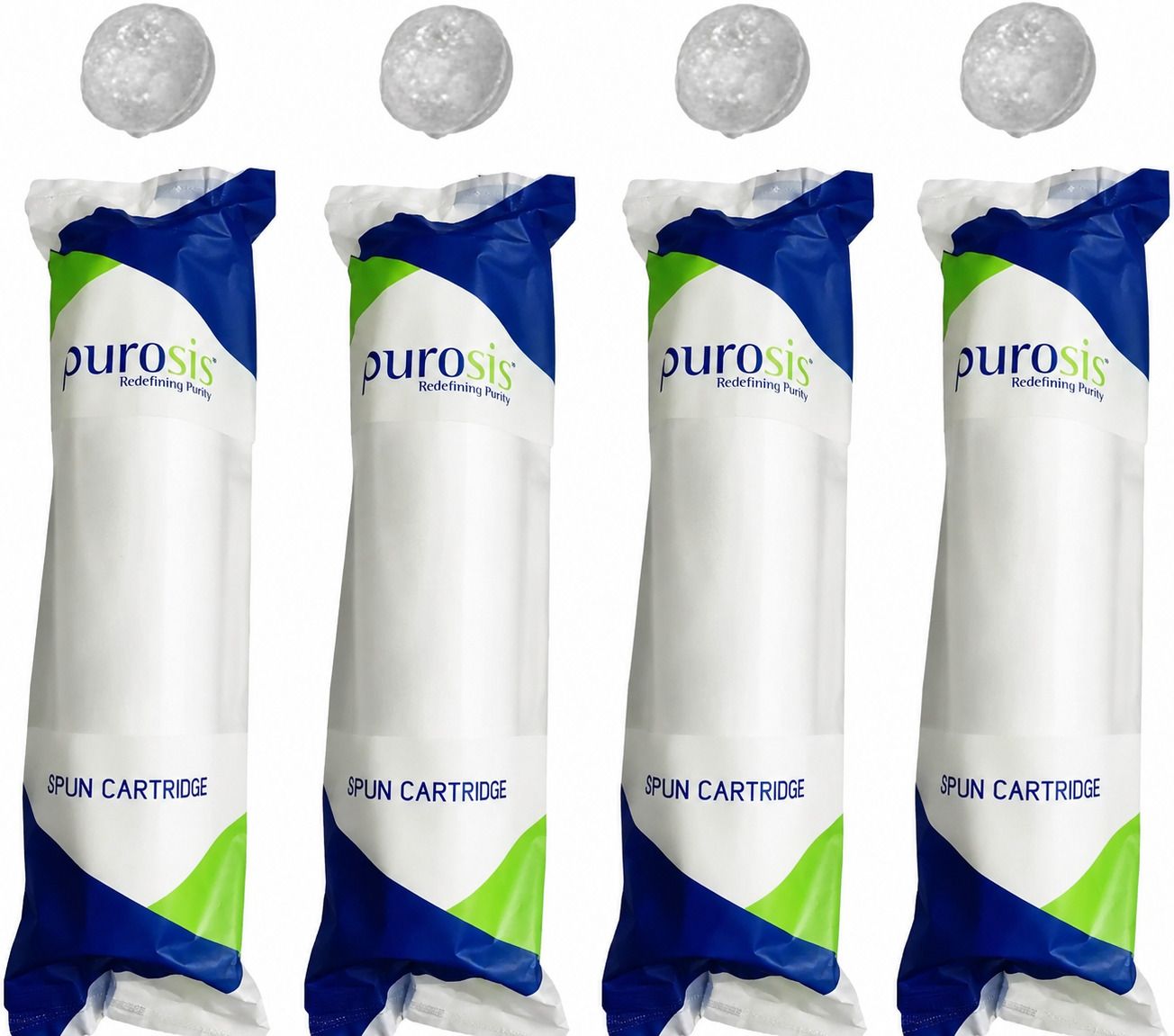shivam enterprise Spun Cartridge Filter Combo Pack of 4 with 4 Antiscalant Balls Solid Filter Cartridge-picture-46