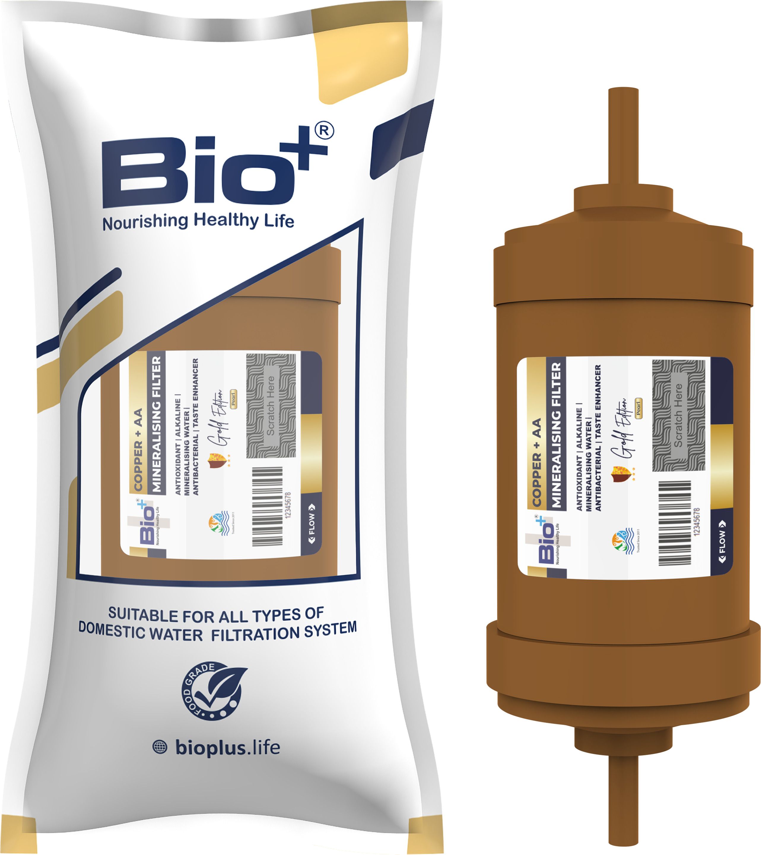 bioplus Copper AA + Water Filter for RO + UV - Enhances pH, Adds Essential Minerals Media Filter Cartridge-picture-35