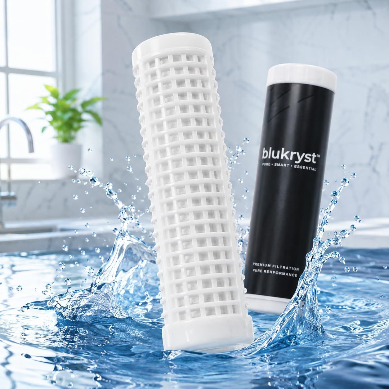 blukryst Hard Water Softener for Tank 10 Inch Plastic Overhead Tank Use Media Filter Cartridge-picture-45