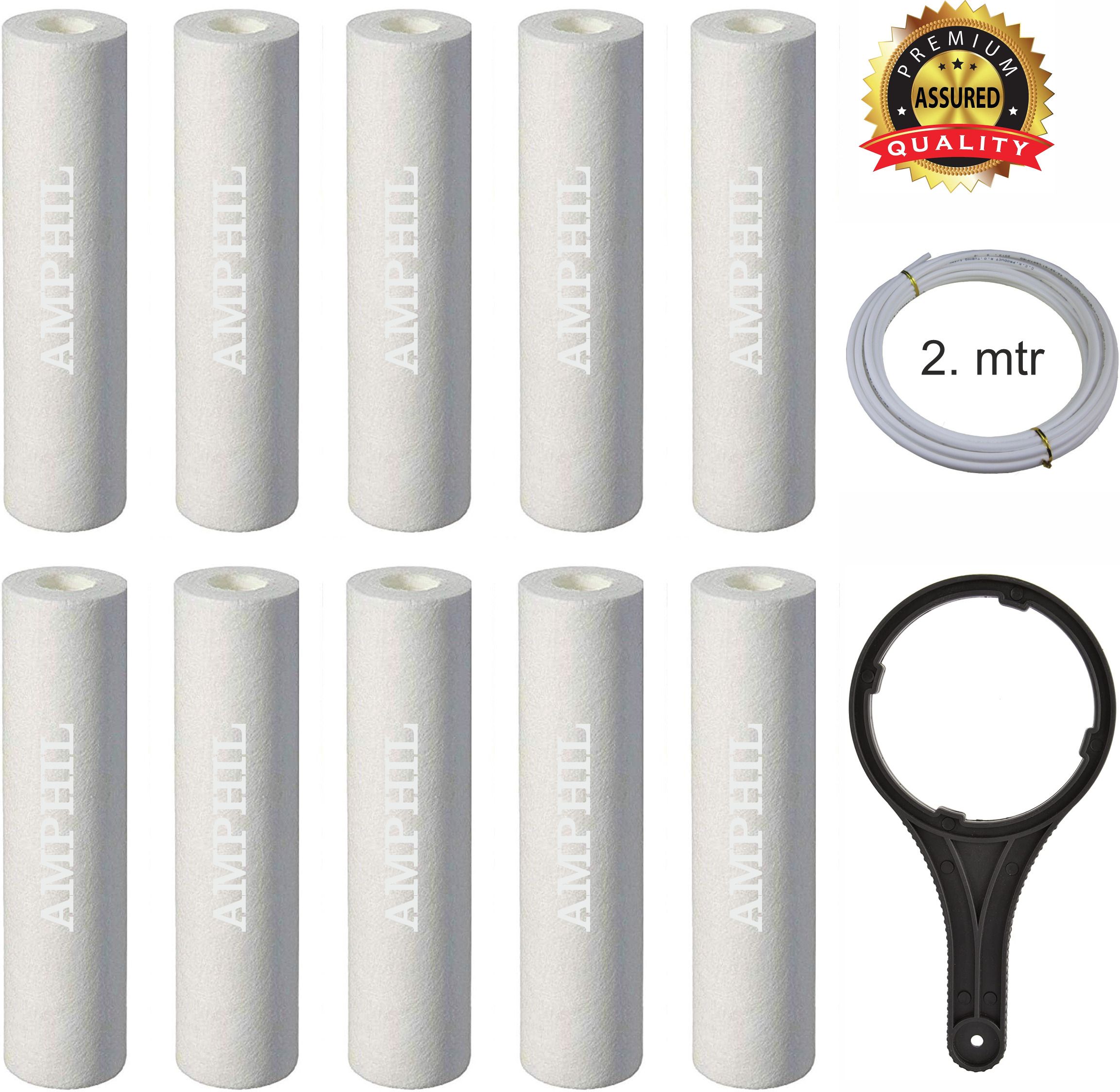 amphil 5 Micro 10 Inch PP Spun Filter ! Spaner ! 2 Mtr Pipe For Water Purifiers Wound Filter Cartridge-picture-21