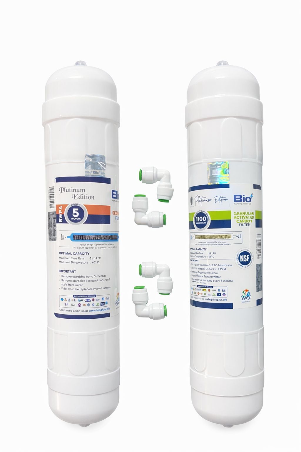 nrsp Platinum Edition Water Filter Set, Premium Sediment & Carbon Filter with 4 elbow Solid Filter Cartridge-picture-41