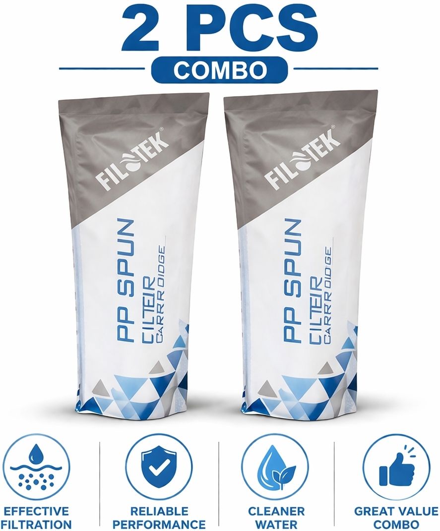 PP Spun Filter Cartridge for All Types of RO Water purifiers (Pack of 2 (90 GM) Pleated Filter Cartridge-image-15