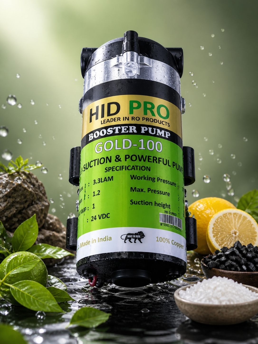 cosea Hid pro black Pump Motor 100 GPD Heavy Duty Diaphragm Motor, Input 24V DC,100% Solid Filter Cartridge-picture-17