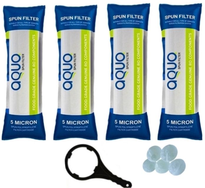 liqua Water filter pp spun cartridge pack of 4 spun with spnner and antiscant ball Solid Wire Connector-picture-13