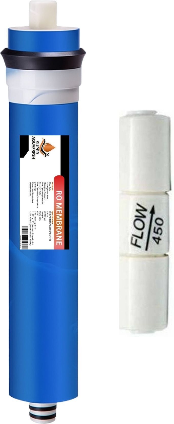 super aquafresh by super aquafresh RO Membrane 100 GPD Works Till 2000 TDS Solid Filter Cartridge-picture-26