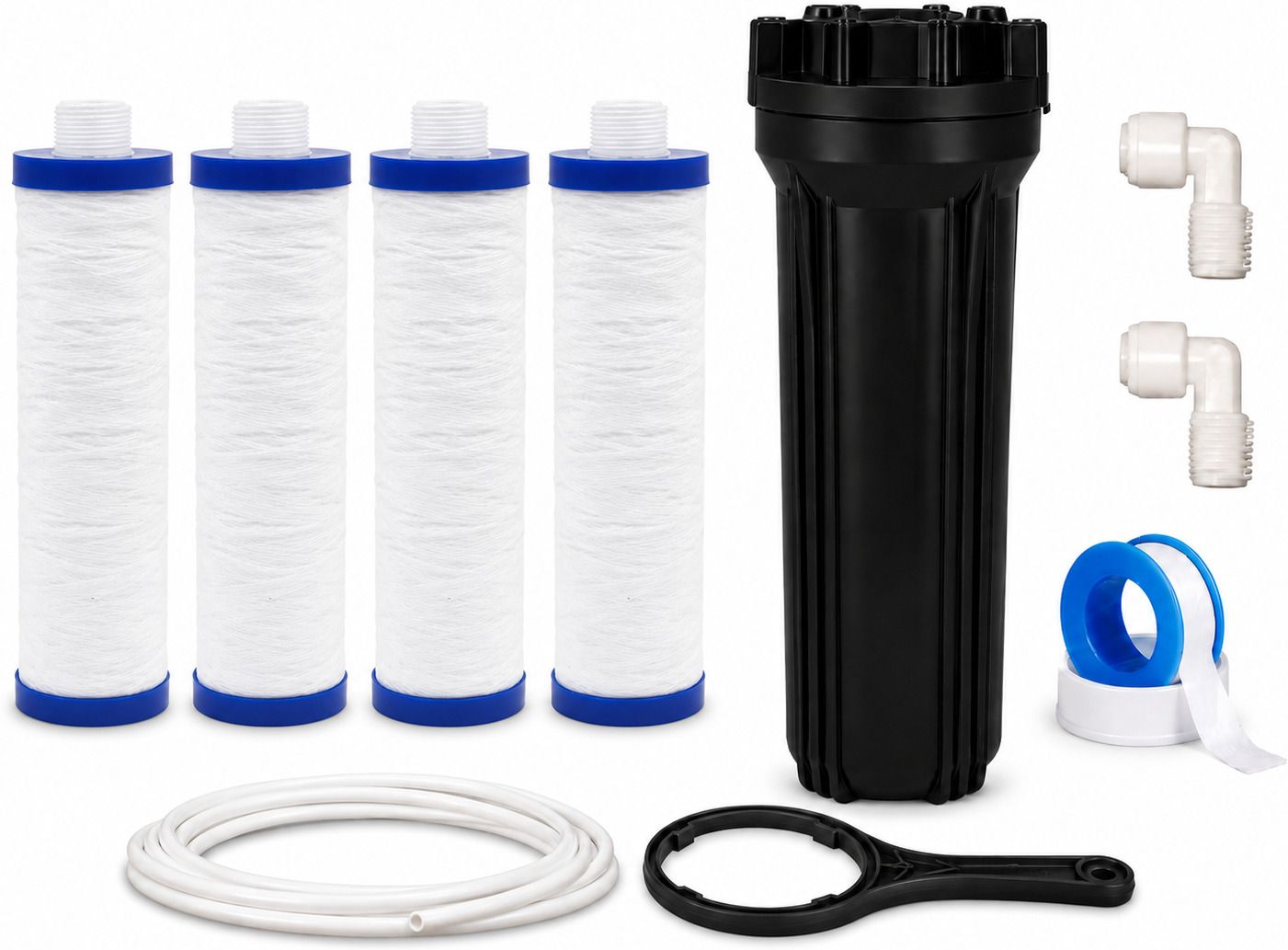 Water Filter Cartridge Set of 4 with 10-Inch RO Filter Housing Solid Filter Cartridge-image-23