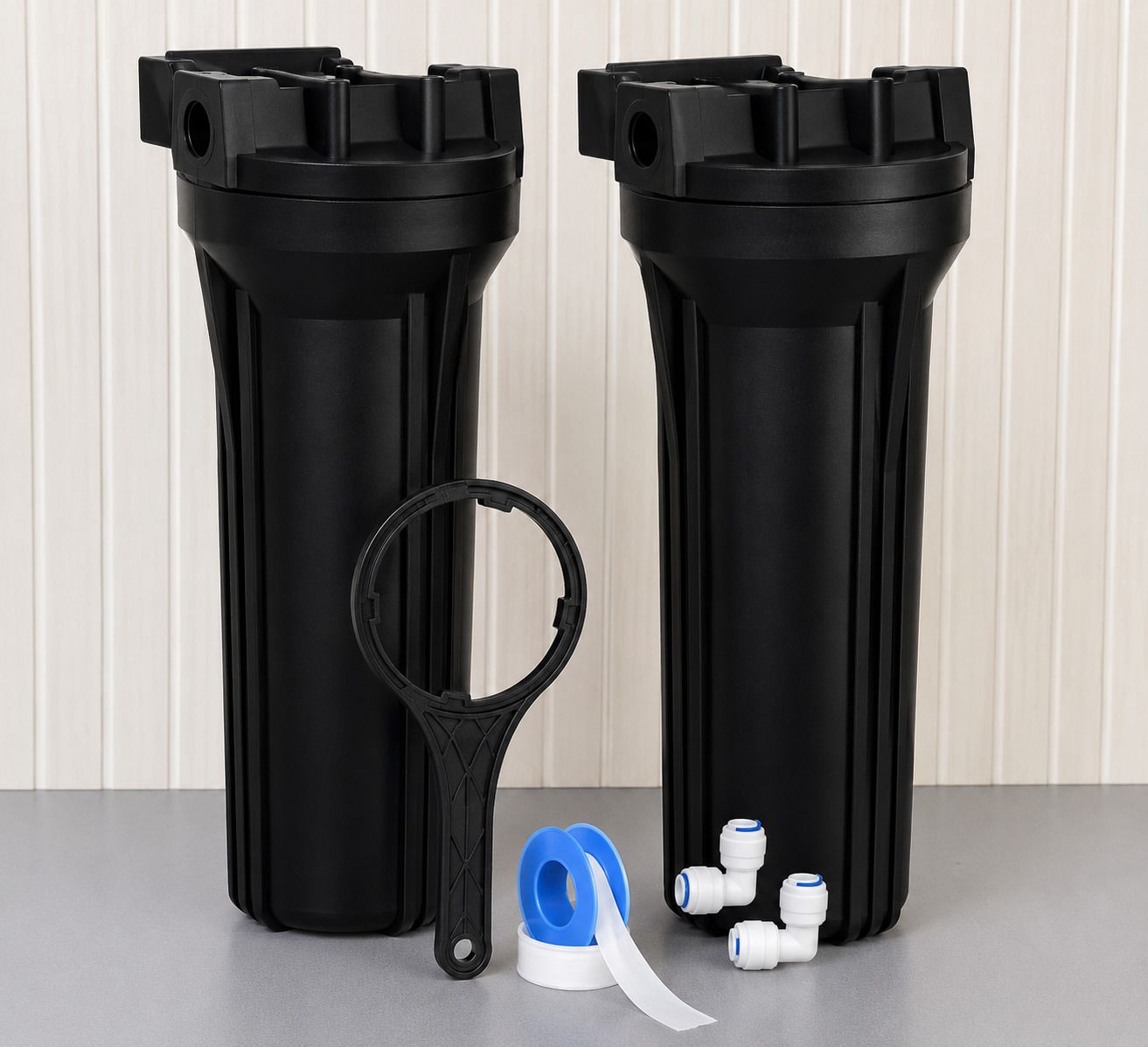 10 Inch Pre Filter Housing Kit with Sediment Cartridge & Pipe Solid Filter Cartridge-image-39