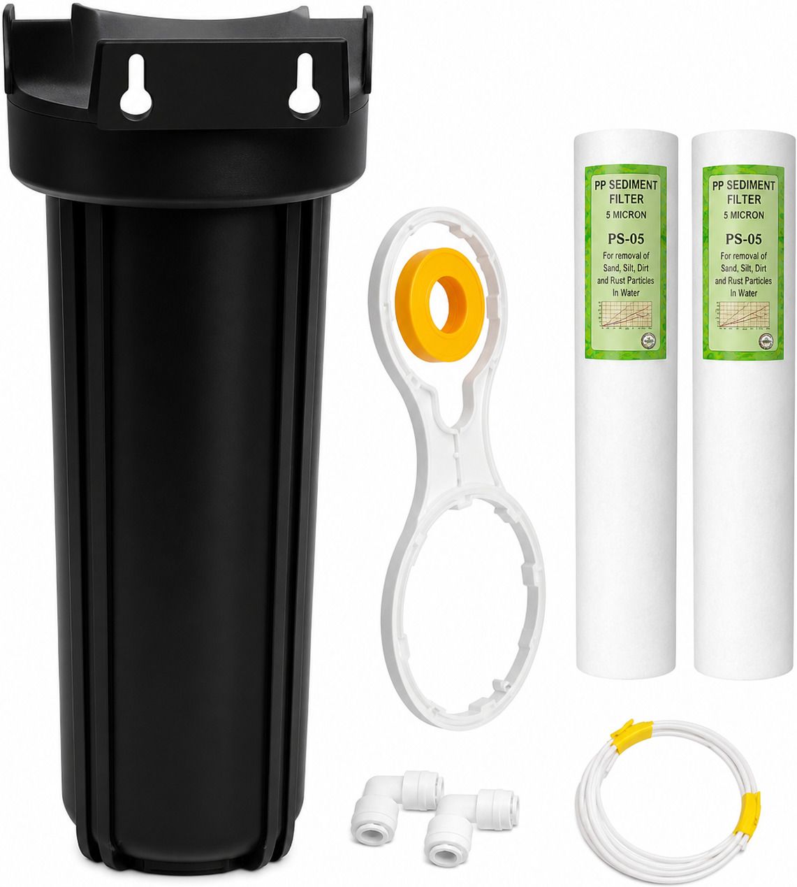 shivam enterprise 2 PC PURERITE SPUN AND HOUSING BOWL, TAPLON PIPE WITH SPANNER KEY Solid Filter Cartridge-picture-32