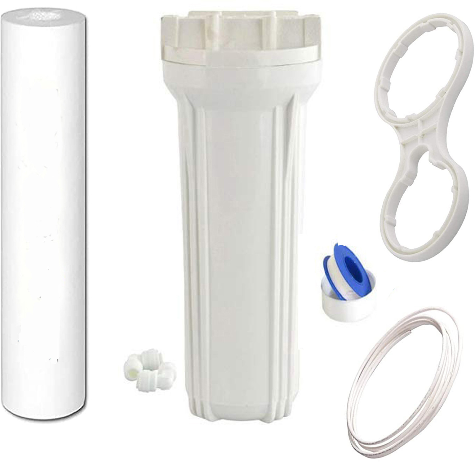 a.d. aquafresh 10 Inch Pre-Filter Housing With 1 PP Spun, Double Spanner Solid Filter Cartridge image 1