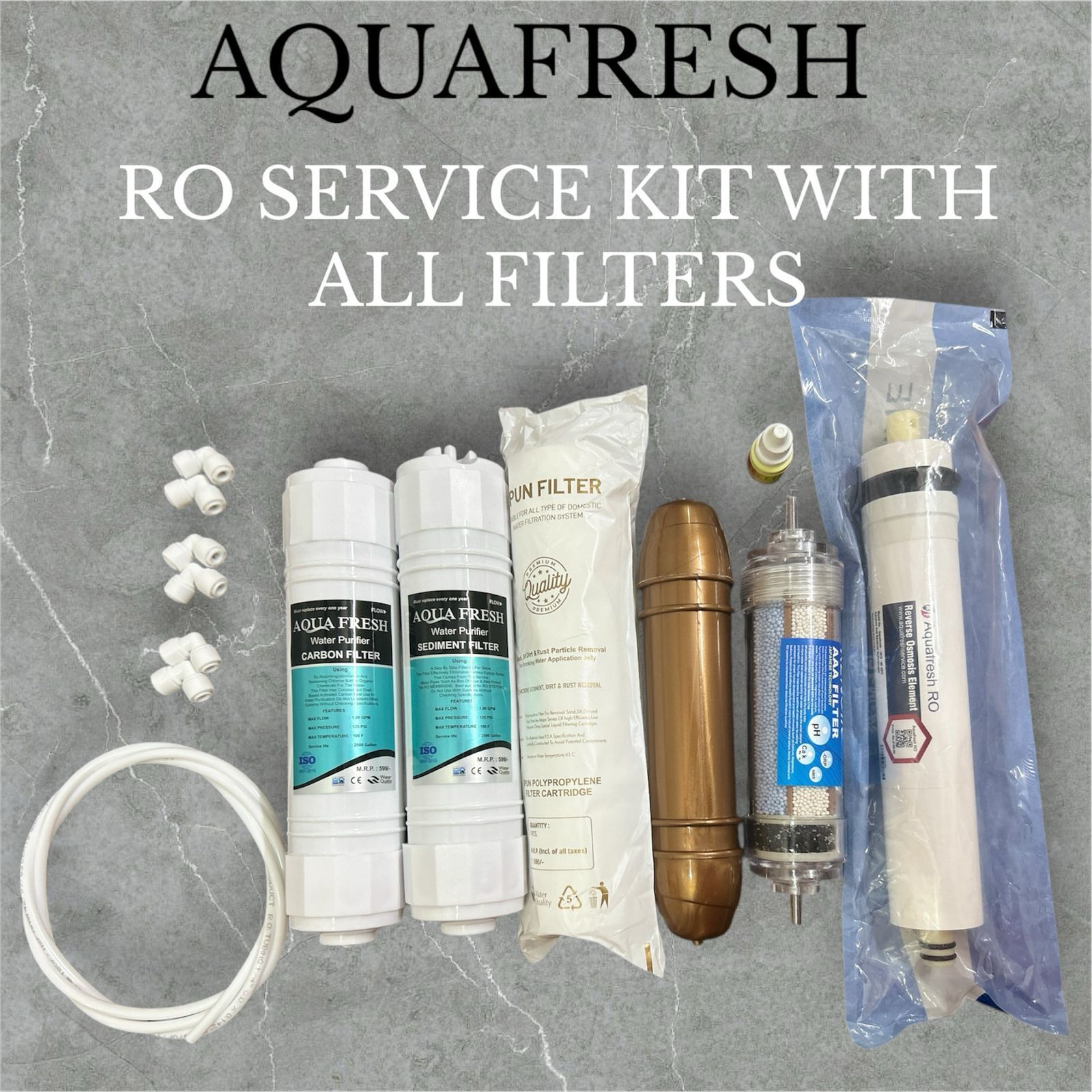aquafresh by aquafresh Replacement RO SERVICE MEMBRANE KIT WITH ALL FILTERS RO WATER PURIFIER 3000TDS Solid Filter Cartridge-picture-13