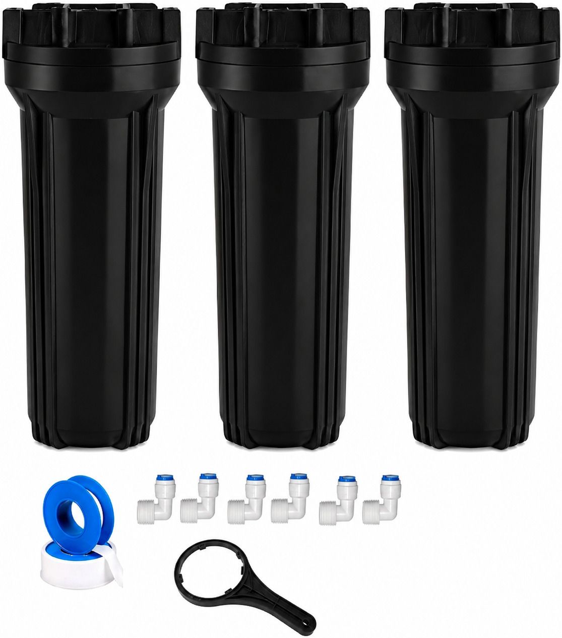 mgshop 10 Inch Triple Filter Housing Set Solid Filter Cartridge-picture-13