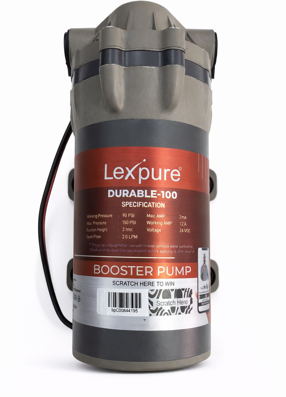 Lexpure Durable Booster Pump 100 GPD Solid Filter Cartridge-image-9