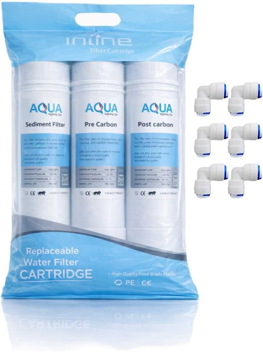 aquahydro 3pcs inline filter pre carbon/post carbon/sediment filter Solid Filter Cartridge-picture-33
