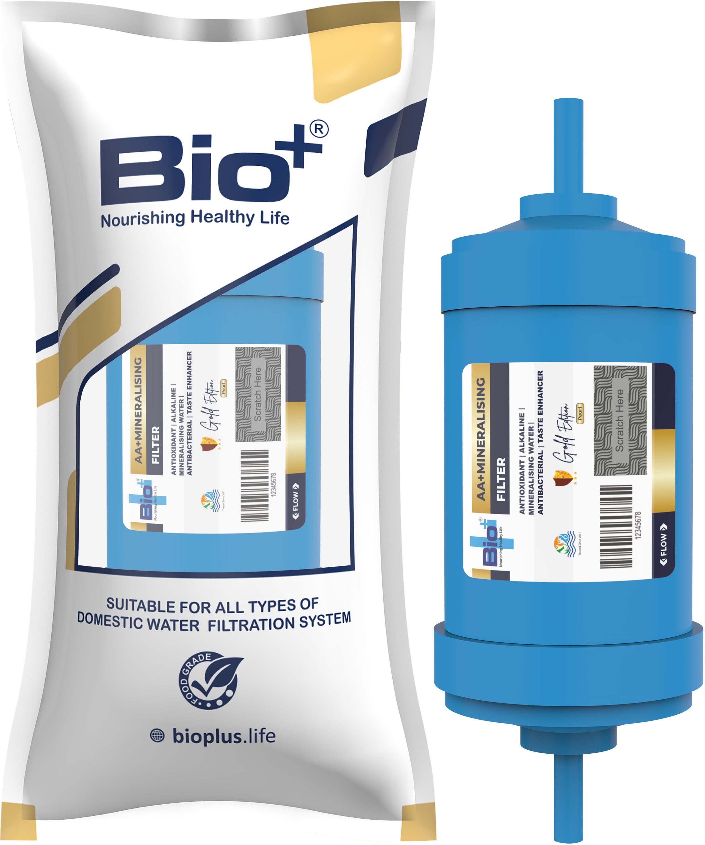 bioplus Alkaline Water filter for RO, Antioxidant, Enhances pH & Adds Minerals Media Filter Cartridge-picture-24