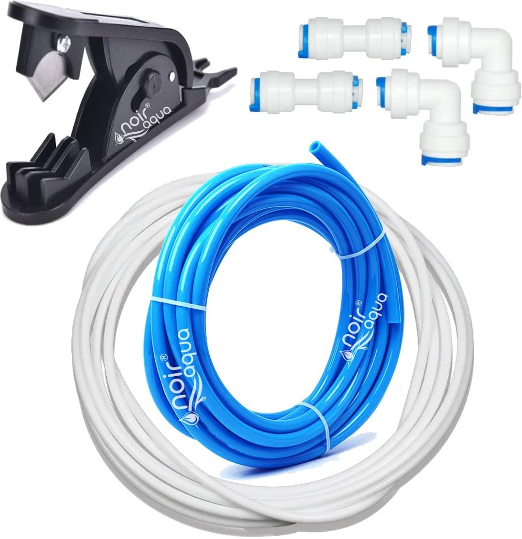 hantriva RO Water Purifier Virgin Ro Pipe 5 Meter White, 5 Meter Blue,1/4 inch QC elbow Solid Filter Cartridge-picture-16