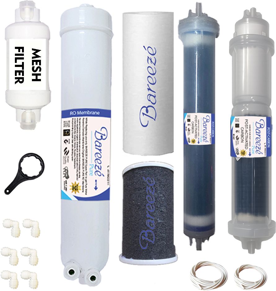 bareezé pure Compatible Filter Service Kit for Vital Max RO+UV+MP Water Purifier Solid Filter Cartridge-picture-45