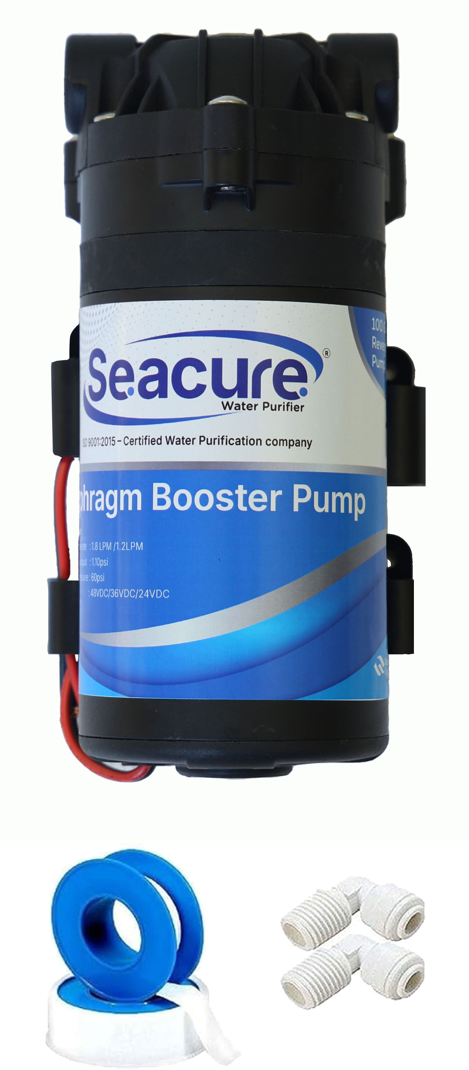 Heavy Duty 100 GPD RO Booster Pump Motor Diaphragm 1 Year Warranty Solid Filter Cartridge-image-41