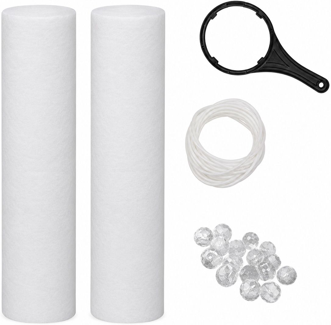 shivam enterprise 2 PP Spun Filter Cartridge with 4 Antiscalant Balls, Tubing & Filter Wrench Solid Filter Cartridge-picture-41