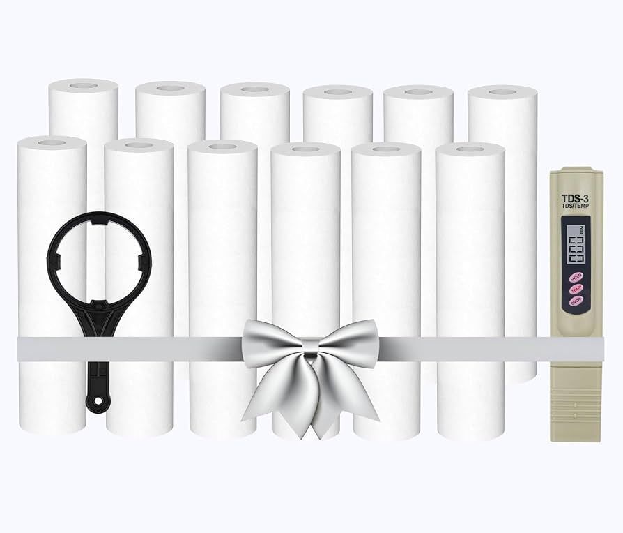 mgshop PP Spun Sediment Filter Cartridge Combo Pack of 12 with TDS Meter & Housing Solid Filter Cartridge-picture-36