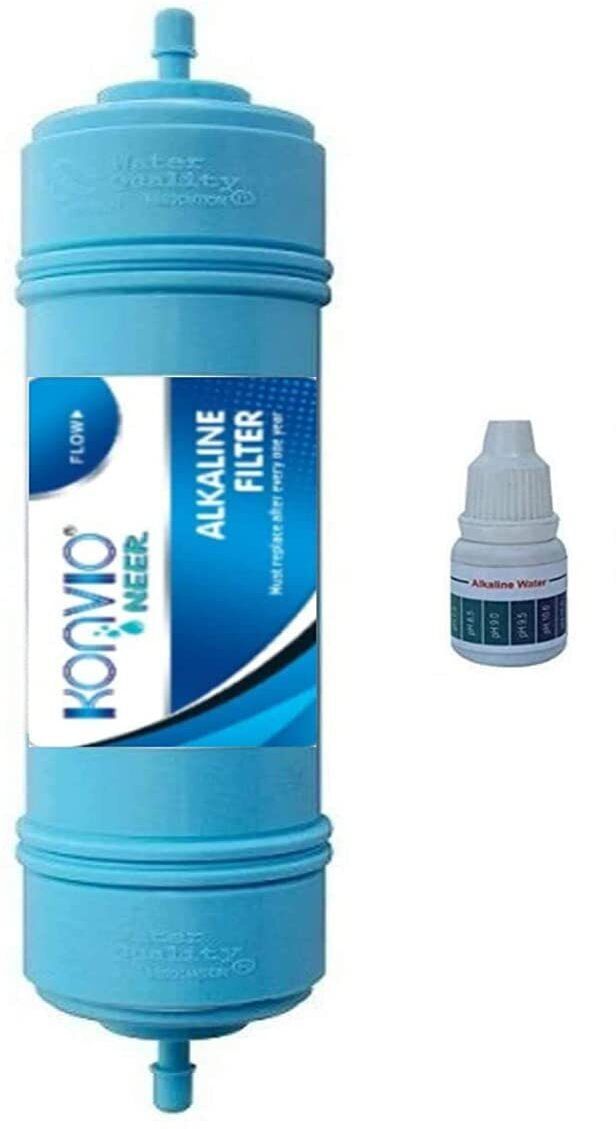 konvio neer 4 Inch Alkaline Water Filter Cartridge for All RO Water Purifier with pH Tester Solution (Alkaline, 4") - White & Black Solid Wire Connector-picture-16