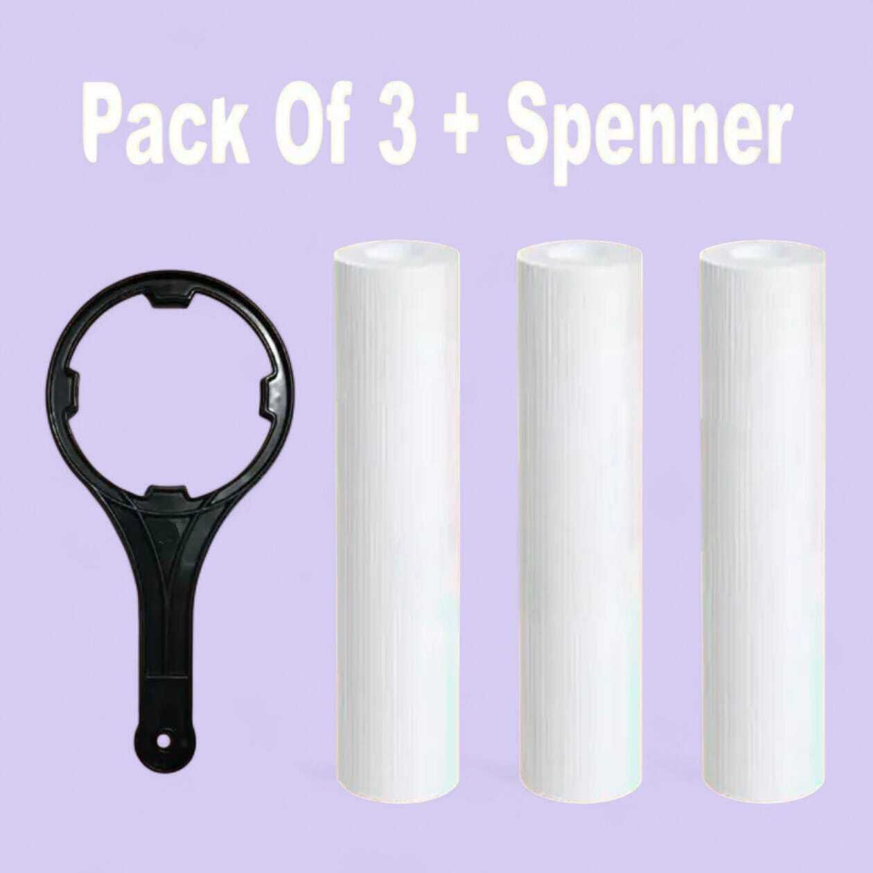 RO Pre Filter Replacement Candle Set of 3 with Filter Housing Wrench Media Filter Cartridge-image-36