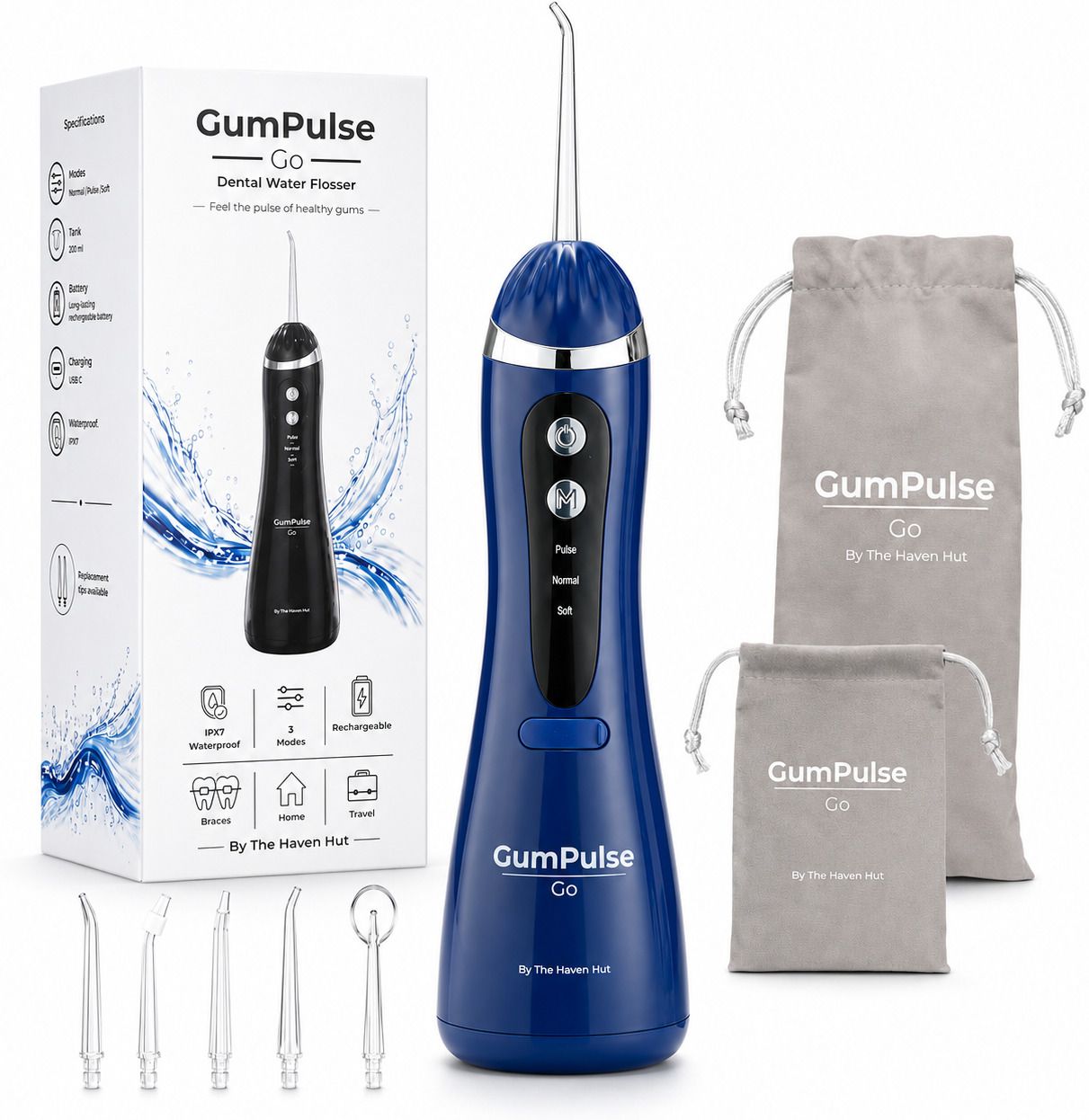 Go Water Flosser (Blue) Water Flosser-image-30