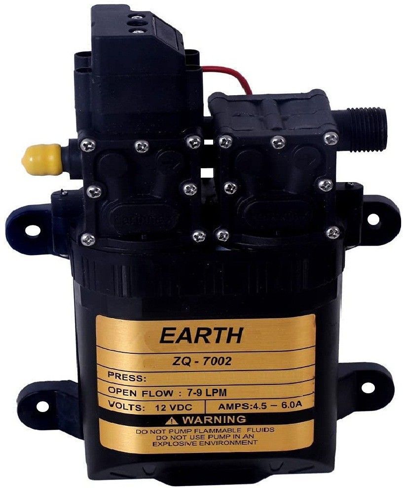 divinext 12 Volt DC Auto High Pressure Double Head Pressure Motor Booster Pump Water Pump Water Aquarium Pump-picture-6